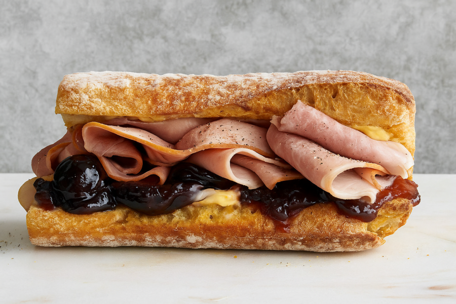 Ham and Jam Sandwich